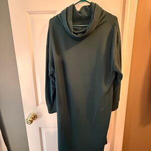 Cynthia Rowley Teal Green Cowl Neck Dress